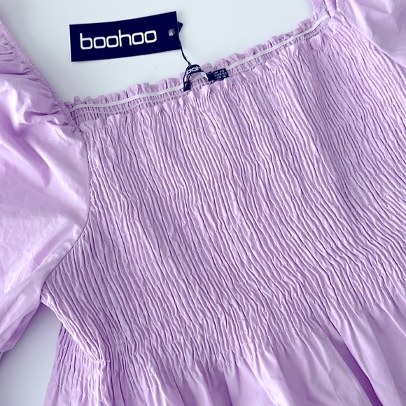 Boohoo sheered bell puffy sleeve top! - Picture 3 of 8